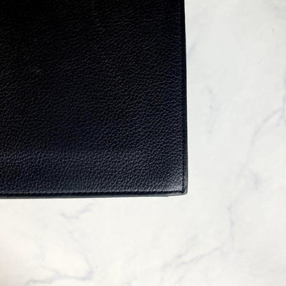 Saint Laurent Hand Bag Tote Purse Leather Black Red Authentic