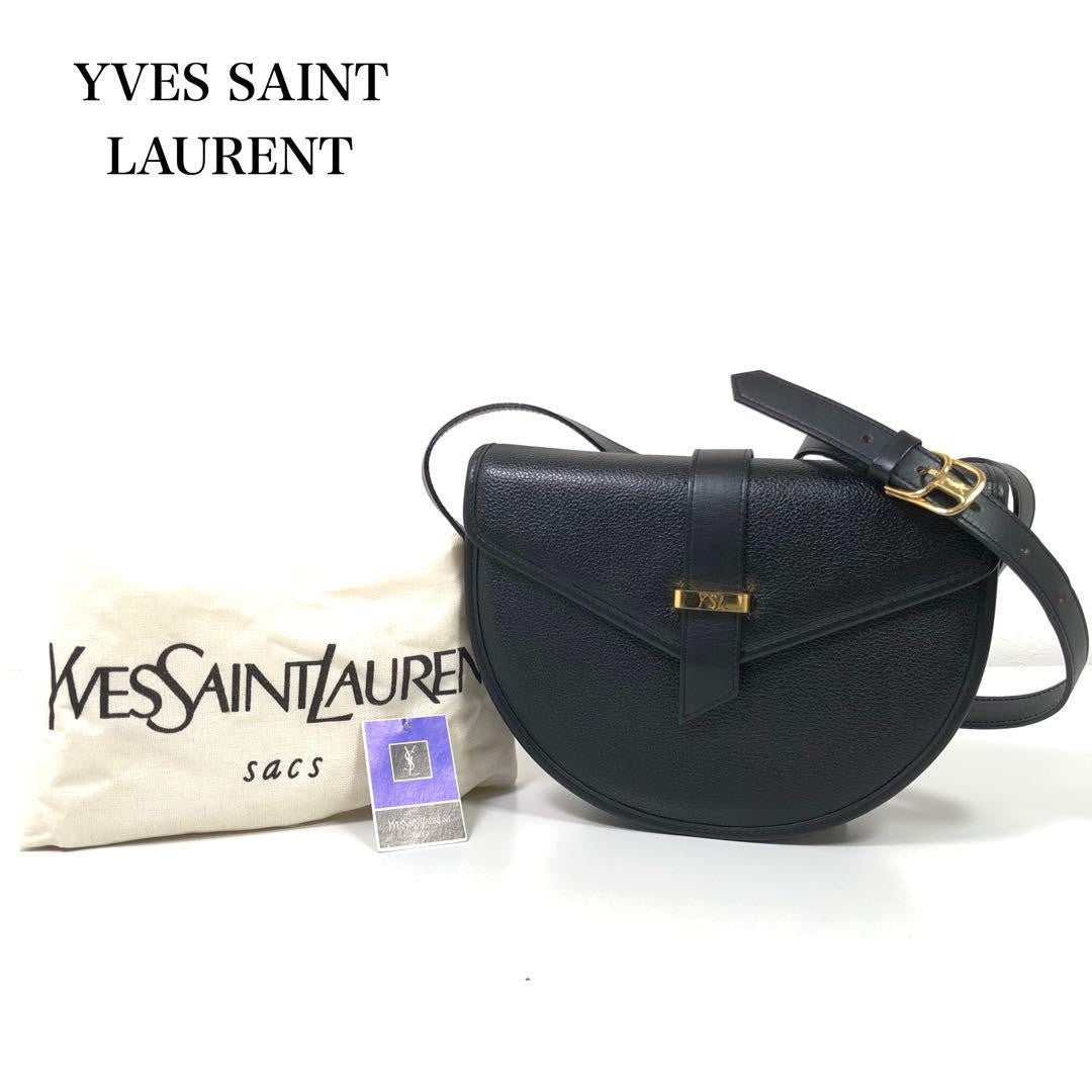 Saint Laurent Shoulder Bag Purse YSL Leather Authentic