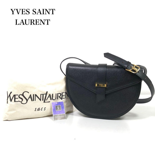 Saint Laurent Shoulder Bag Purse YSL Leather Authentic