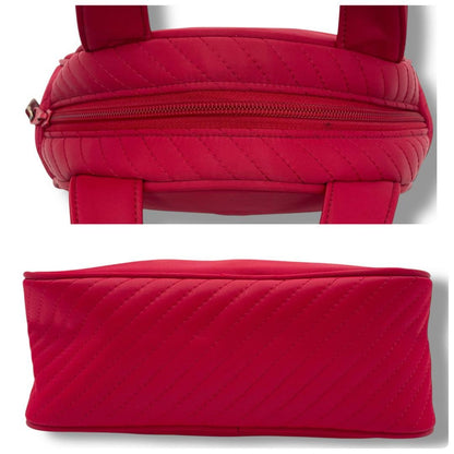 Saint Laurent Hand Bag Tote Purse YSL Cassandra Nylon Red Authentic