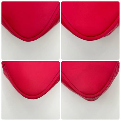 Saint Laurent Hand Bag Tote Purse YSL Cassandra Nylon Red Authentic