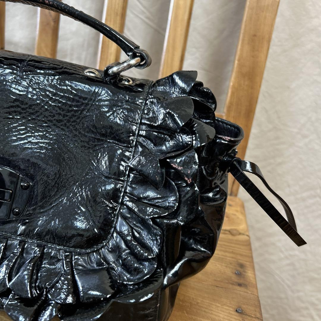 MIU MIU Hand Bag Tote Purse Black Authentic