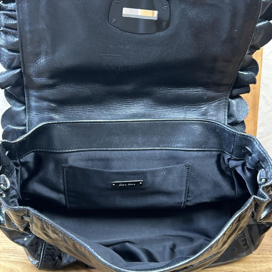 MIU MIU Hand Bag Tote Purse Black Authentic
