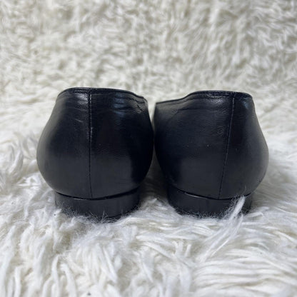 CHANEL Shoes Pumps Heel Cocomark EU 37 US 7 Leather Black Authentic
