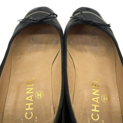 CHANEL Shoes Pumps Heel Cocomark EU 36.5 US 6.5 Patent Leather Black Authentic