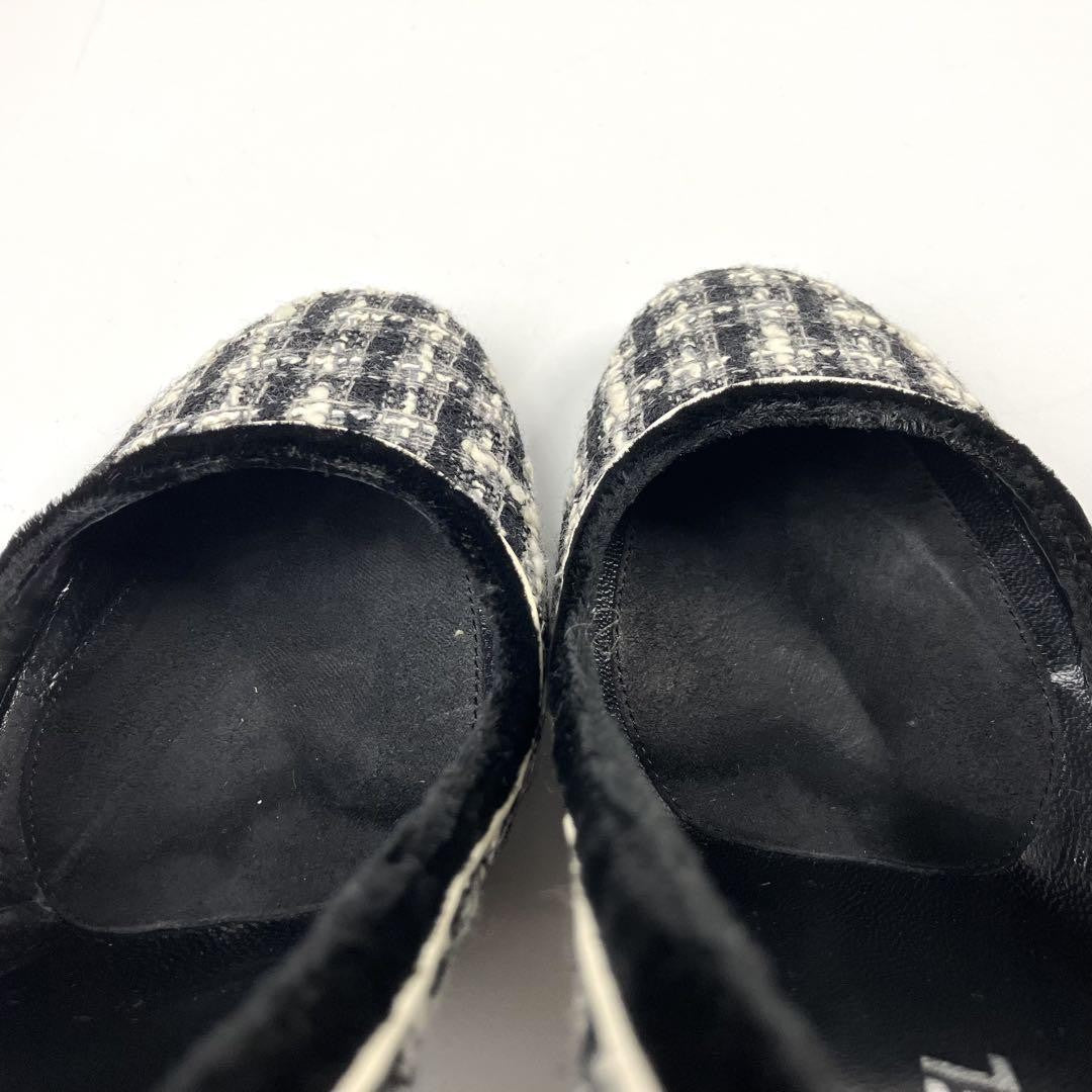 CHANEL Shoes Pumps Heel EU 36.5 US 6.5 Black Authentic