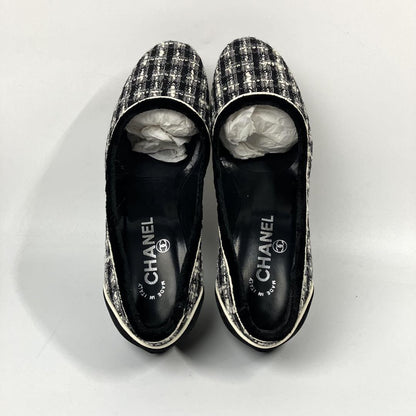 CHANEL Shoes Pumps Heel EU 36.5 US 6.5 Black Authentic