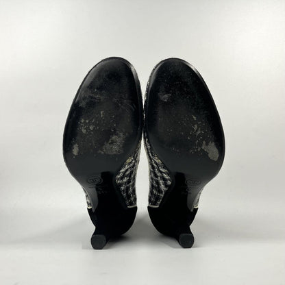 CHANEL Shoes Pumps Heel EU 36.5 US 6.5 Black Authentic