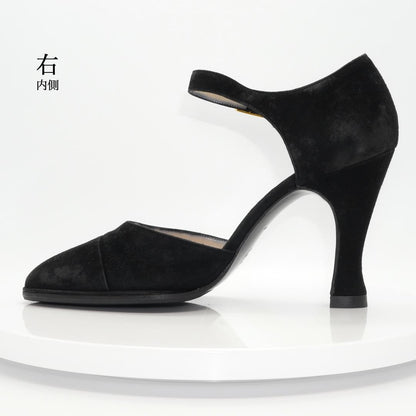 CHANEL Shoes Pumps Heel EU 36.0 US 6.0 Black Authentic