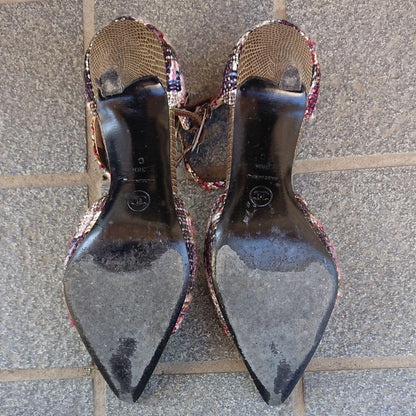 CHANEL Shoes Pumps Heel EU 38.5 US 8.5 Multicolor Authentic