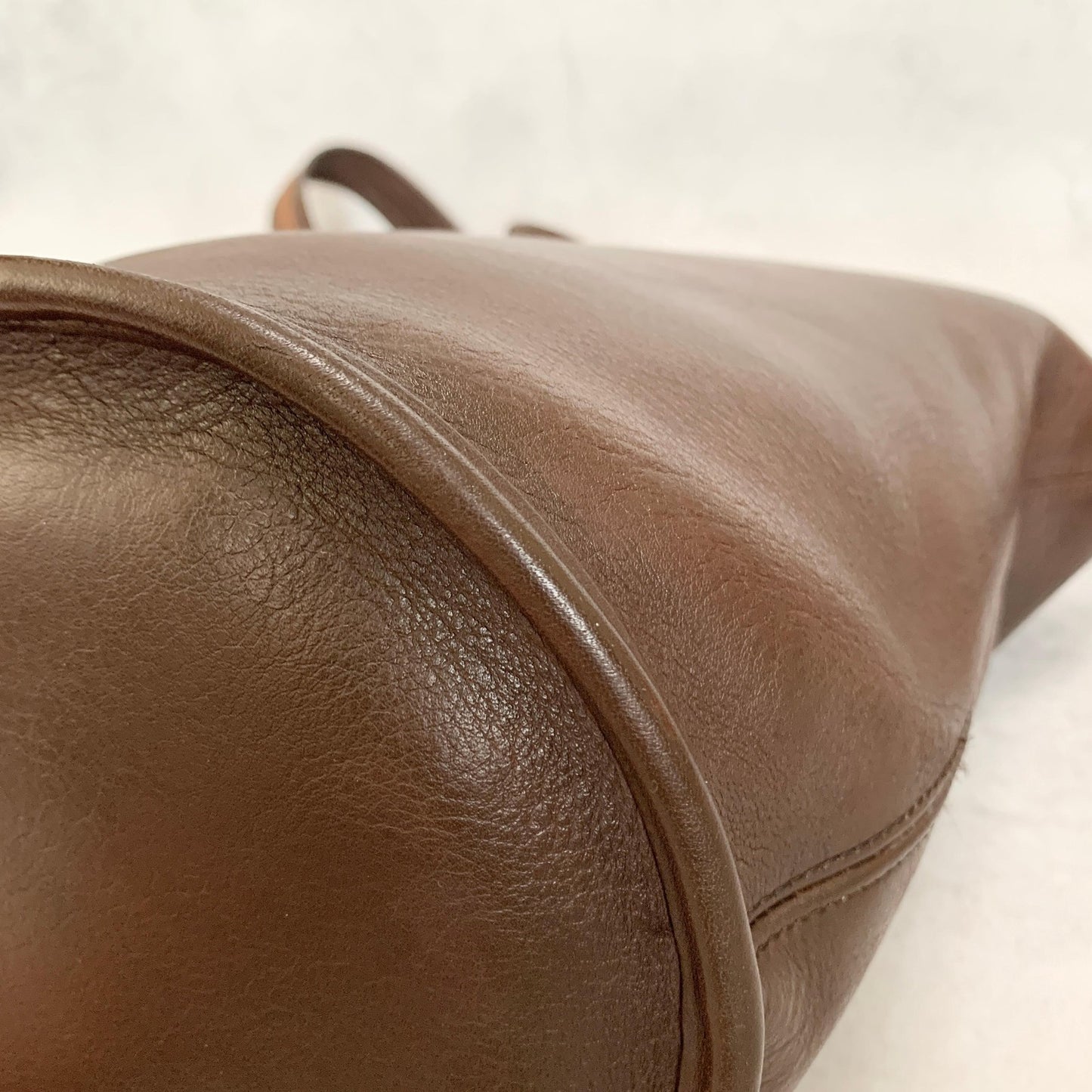 COACH Bag 9960 Turn Lock Shoulder Purse Leather Brown Gold Used Authentic