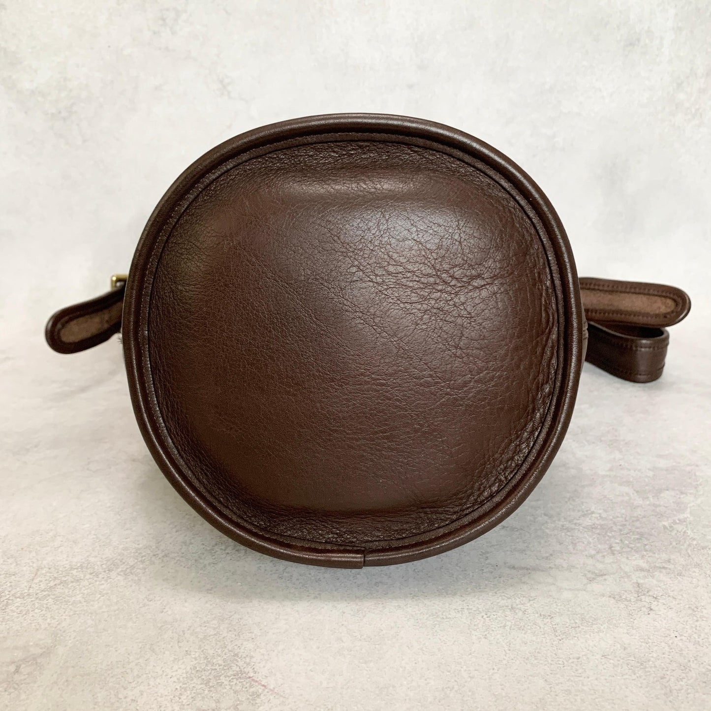 COACH Bag 9960 Turn Lock Shoulder Purse Leather Brown Gold Used Authentic
