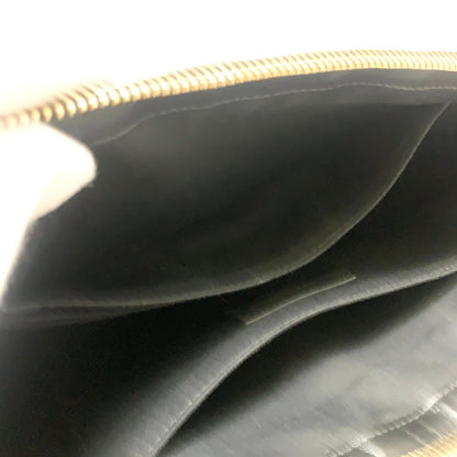 Yves Saint Laurent Clutch Bag YSL Cassandra Quilted Purse Handbag Black Leather