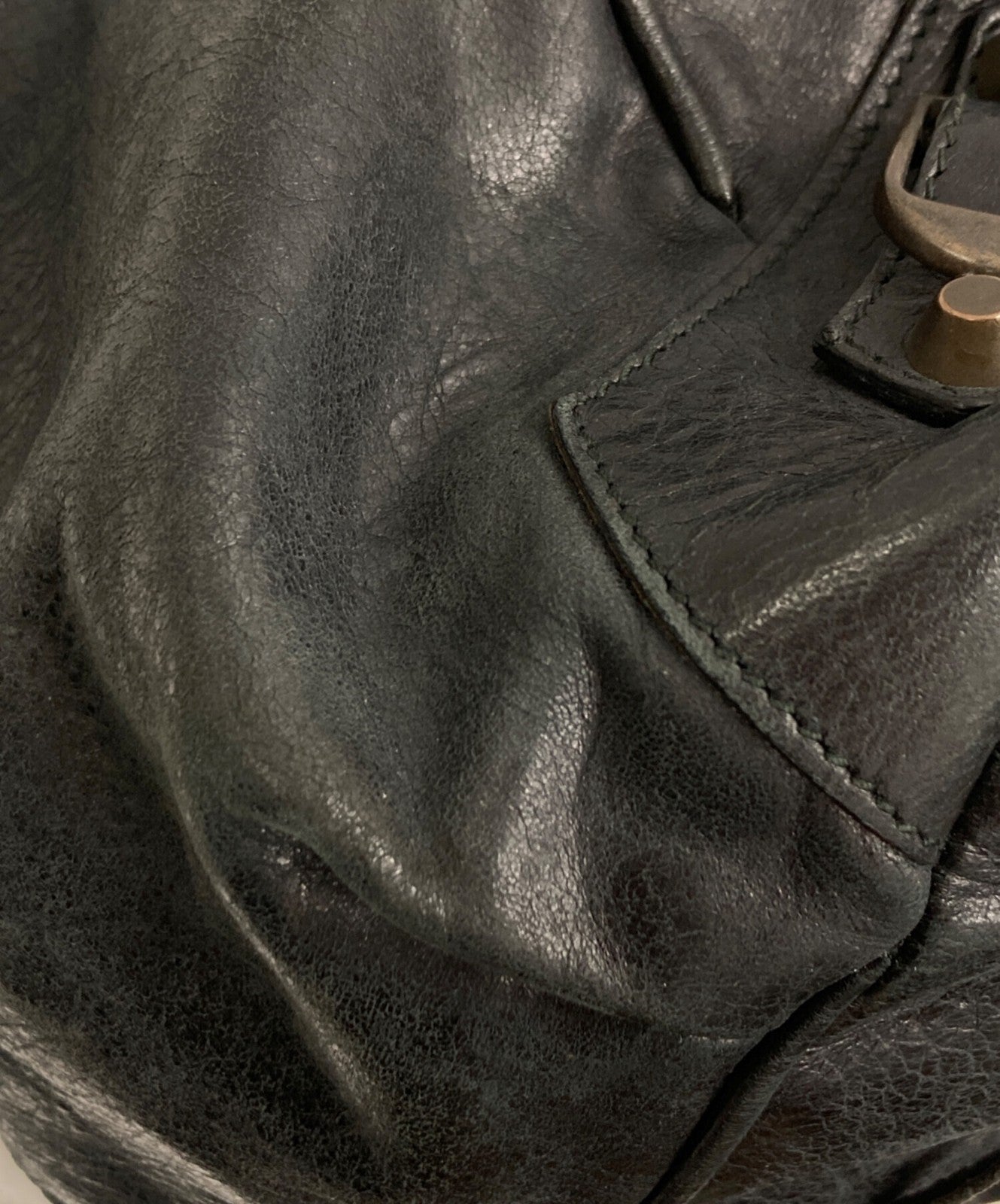 BALENCIAGA Hand Bag Tote Purse THE SUNDAY Black Authentic
