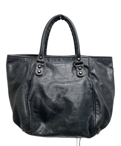 BALENCIAGA Hand Bag Tote Purse THE SUNDAY Black Authentic