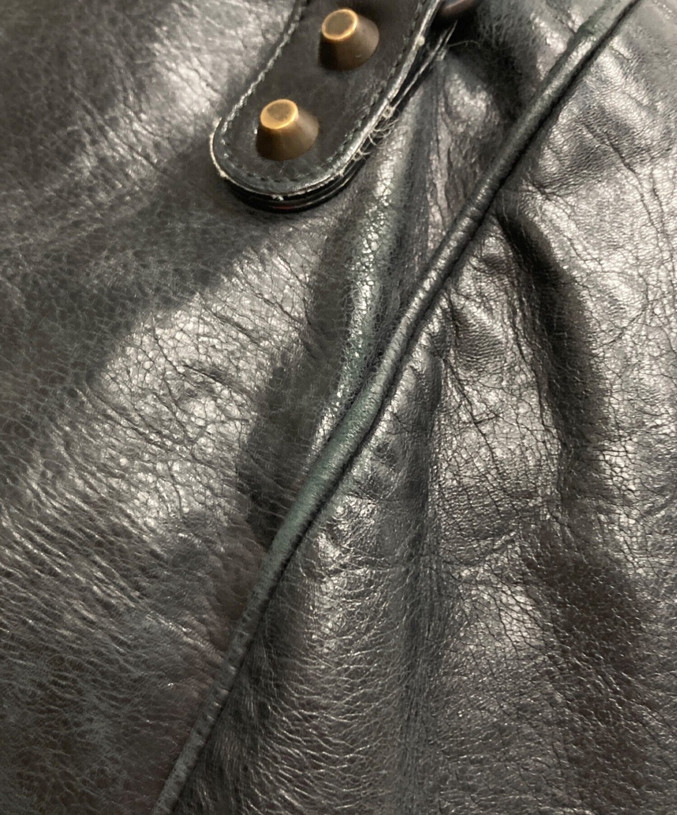 BALENCIAGA Hand Bag Tote Purse THE SUNDAY Black Authentic