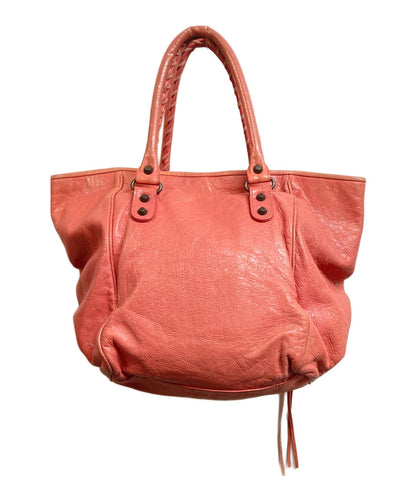 BALENCIAGA Hand Bag Tote Purse THE SUNDAY Pink Authentic
