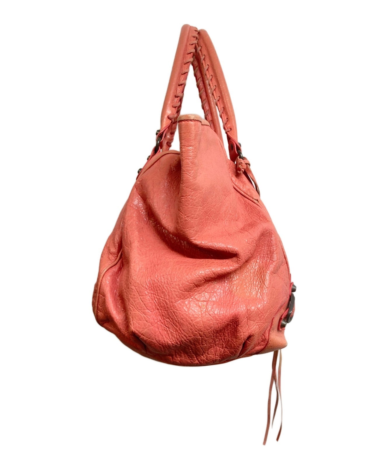 BALENCIAGA Hand Bag Tote Purse THE SUNDAY Pink Authentic