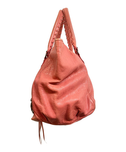 BALENCIAGA Hand Bag Tote Purse THE SUNDAY Pink Authentic