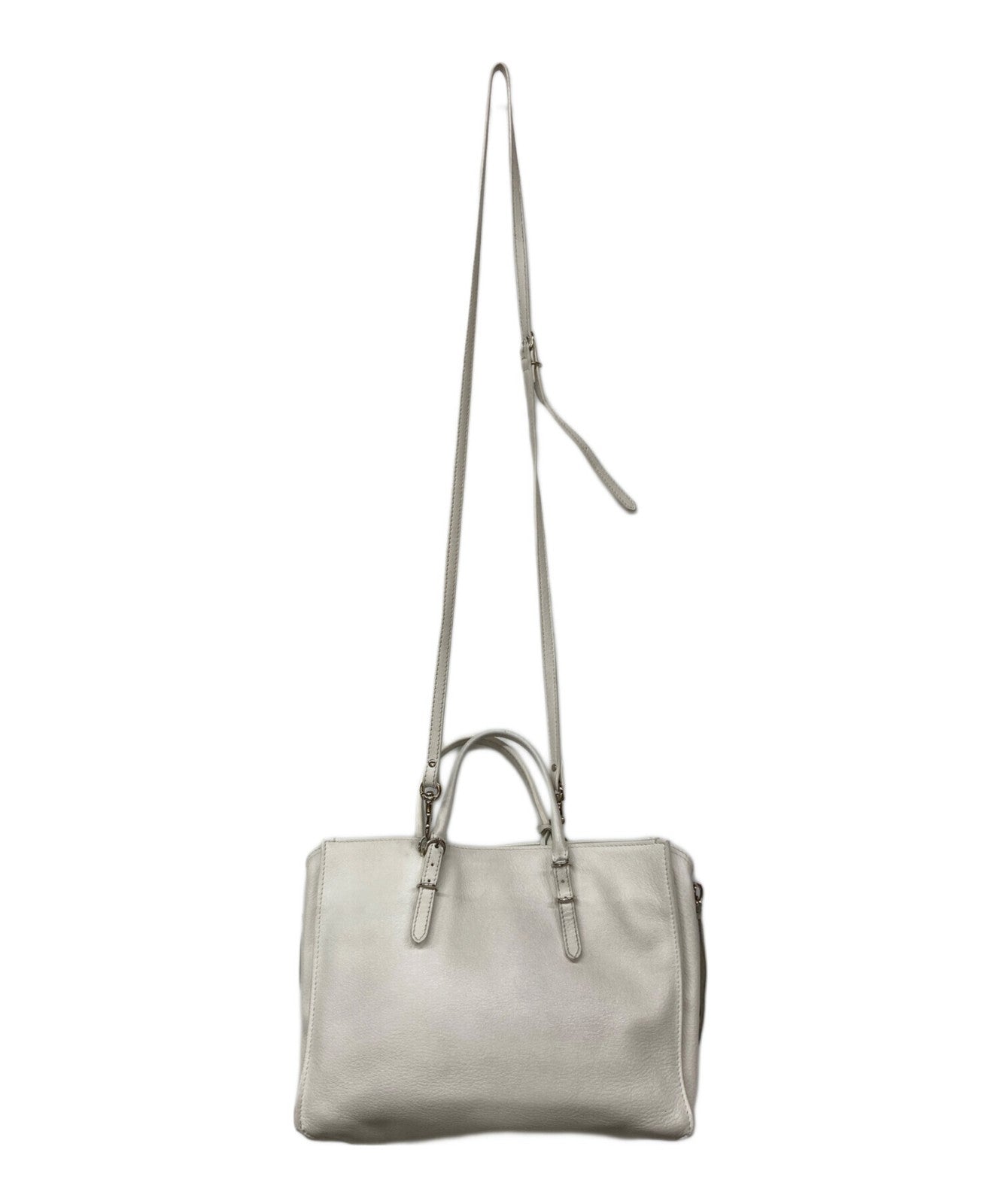 BALENCIAGA Hand Shoulder Bag Tote Purse 2way White Authentic
