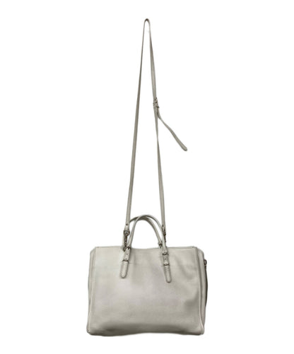 BALENCIAGA Hand Shoulder Bag Tote Purse 2way White Authentic
