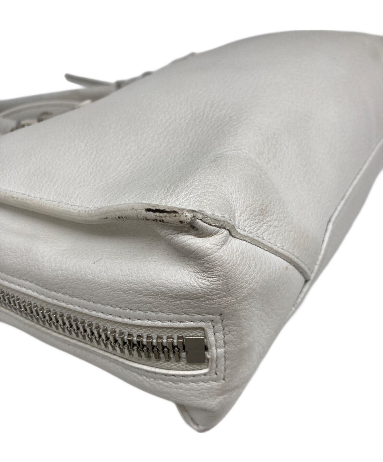 BALENCIAGA Hand Shoulder Bag Tote Purse 2way White Authentic