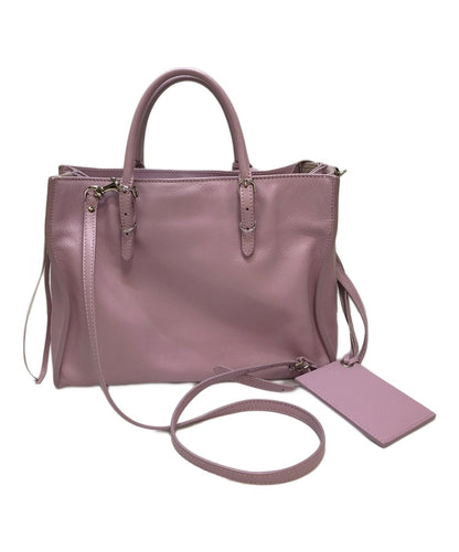 BALENCIAGA Hand Shoulder Bag Tote Purse 2way Paper Mini Pink Authentic