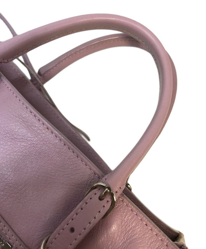 BALENCIAGA Hand Shoulder Bag Tote Purse 2way Paper Mini Pink Authentic