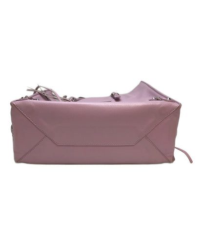 BALENCIAGA Hand Shoulder Bag Tote Purse 2way Paper Mini Pink Authentic