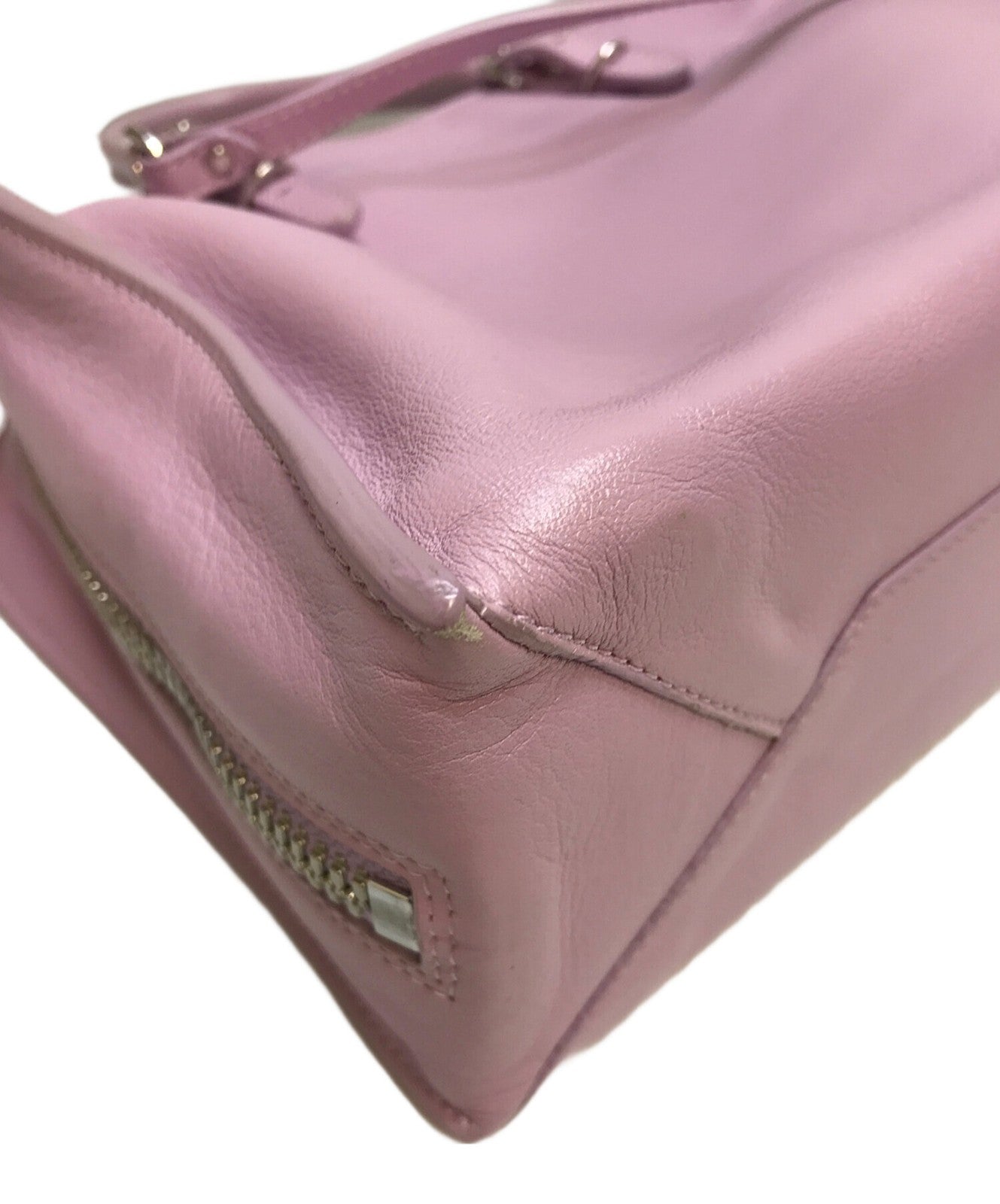 BALENCIAGA Hand Shoulder Bag Tote Purse 2way Paper Mini Pink Authentic