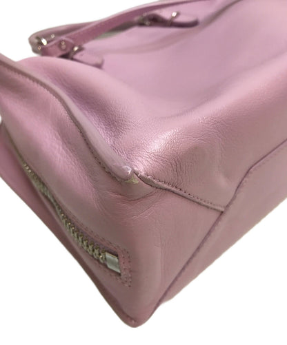 BALENCIAGA Hand Shoulder Bag Tote Purse 2way Paper Mini Pink Authentic