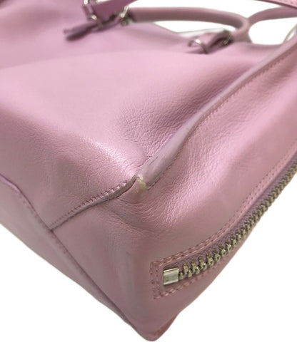 BALENCIAGA Hand Shoulder Bag Tote Purse 2way Paper Mini Pink Authentic