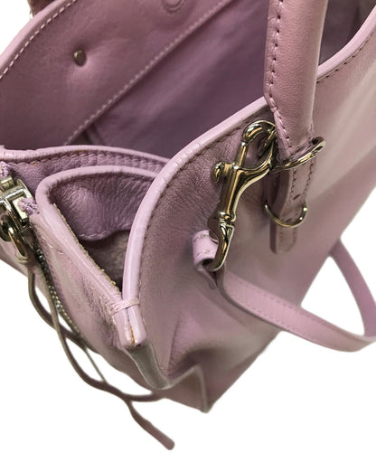 BALENCIAGA Hand Shoulder Bag Tote Purse 2way Paper Mini Pink Authentic