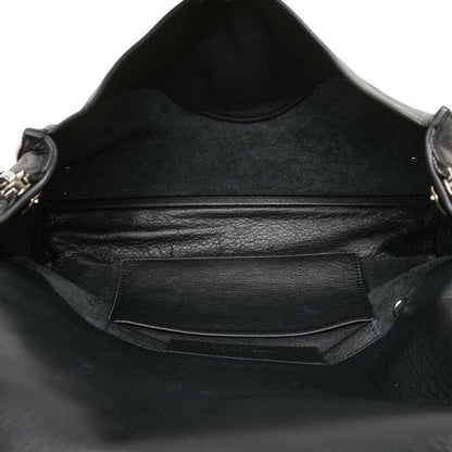 BALENCIAGA Clutch Bag Second Bag Paper Zip Around Leather Black Authentic