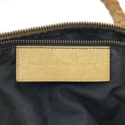 BALENCIAGA Hand Bag Tote Purse THE TWIGGY Leather Beige Authentic