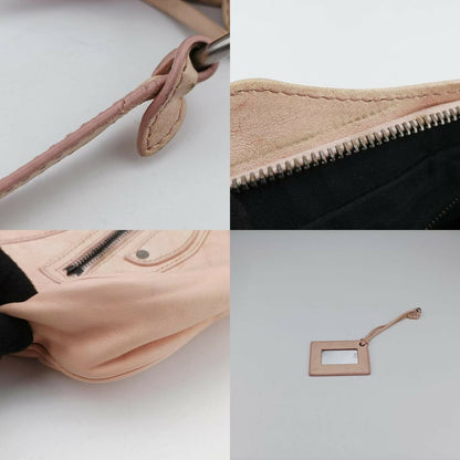 BALENCIAGA Shoulder Bag Purse Leather Pink Authentic