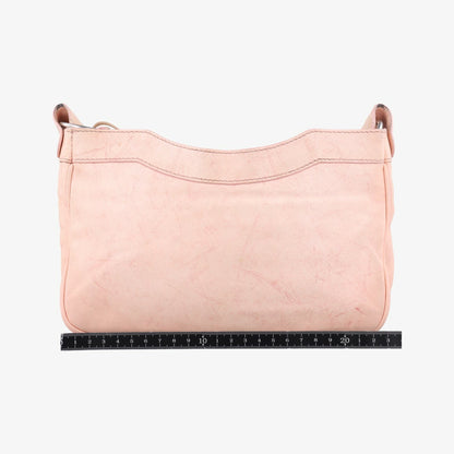 BALENCIAGA Shoulder Bag Purse Leather Pink Authentic