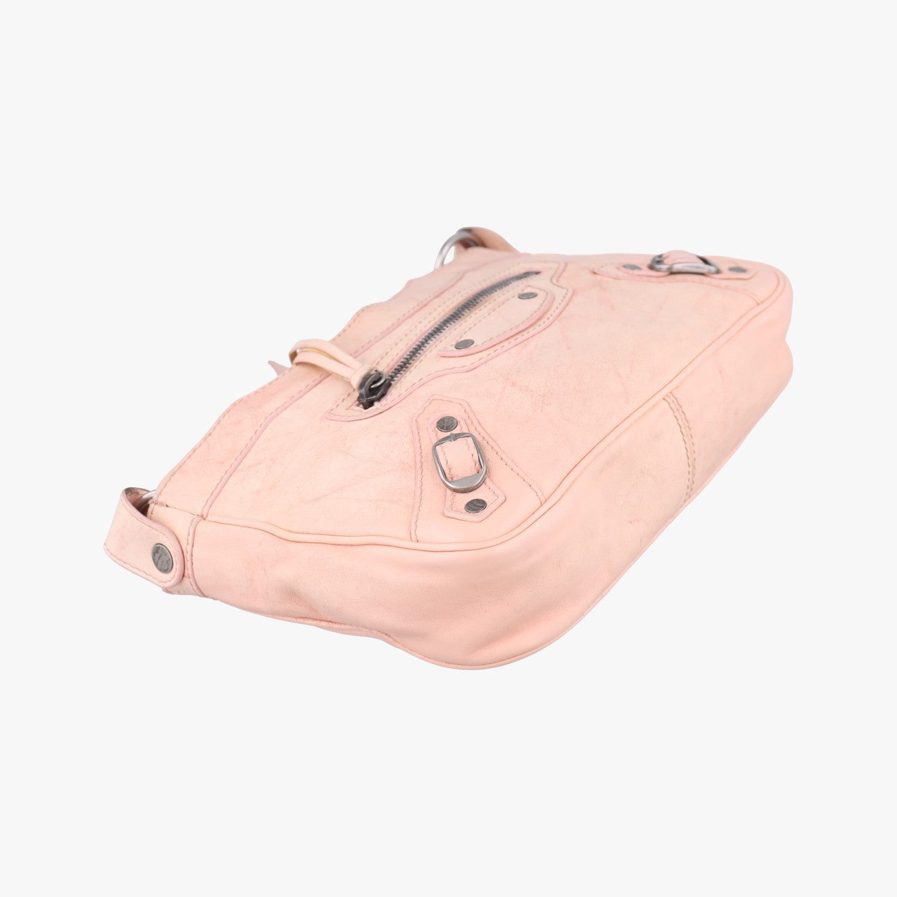 BALENCIAGA Shoulder Bag Purse Leather Pink Authentic