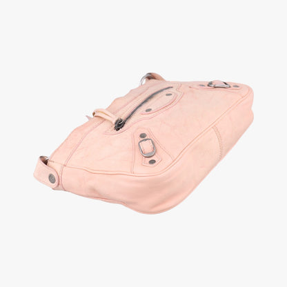 BALENCIAGA Shoulder Bag Purse Leather Pink Authentic