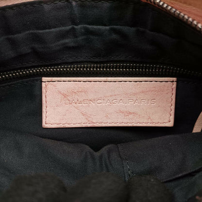 BALENCIAGA Shoulder Bag Purse Leather Pink Authentic