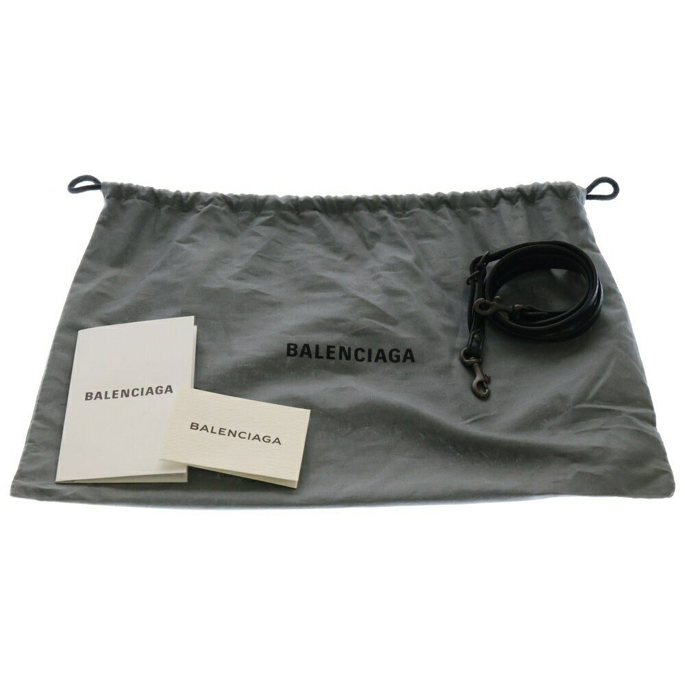 BALENCIAGA Hand Shoulder Bag Tote Purse 2way Fur Black Authentic