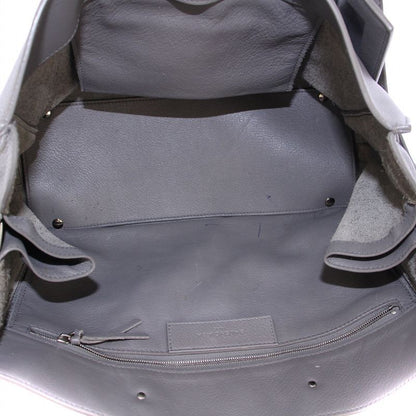 BALENCIAGA Hand Shoulder Bag Tote Purse 2way Paper B4 Zip Around Leather Gray
