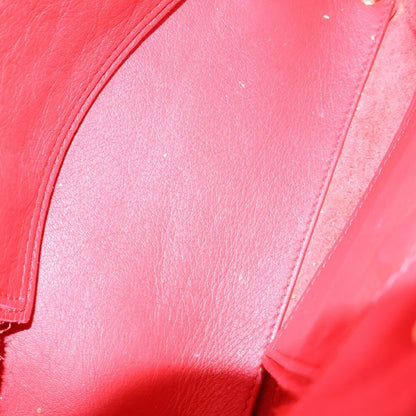 BALENCIAGA Hand Shoulder Bag Tote Purse 2way THE PAPER A6 Leather Red Auth