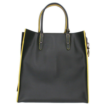 BALENCIAGA Hand Bag Tote Purse Paper Leather Green Yellow Authentic
