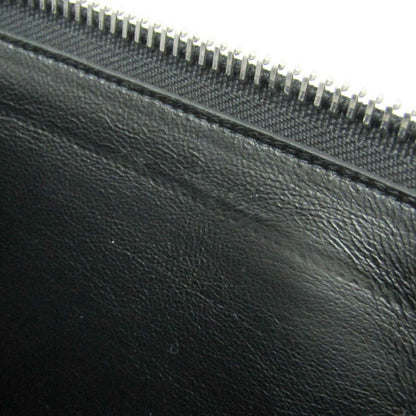 BALENCIAGA Shoulder Bag Purse LEASH CLUTCH Leather Black Authentic