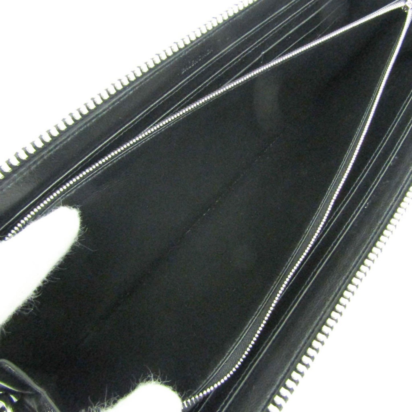 BALENCIAGA Shoulder Bag Purse LEASH CLUTCH Leather Black Authentic