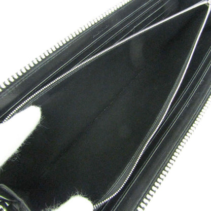 BALENCIAGA Shoulder Bag Purse LEASH CLUTCH Leather Black Authentic