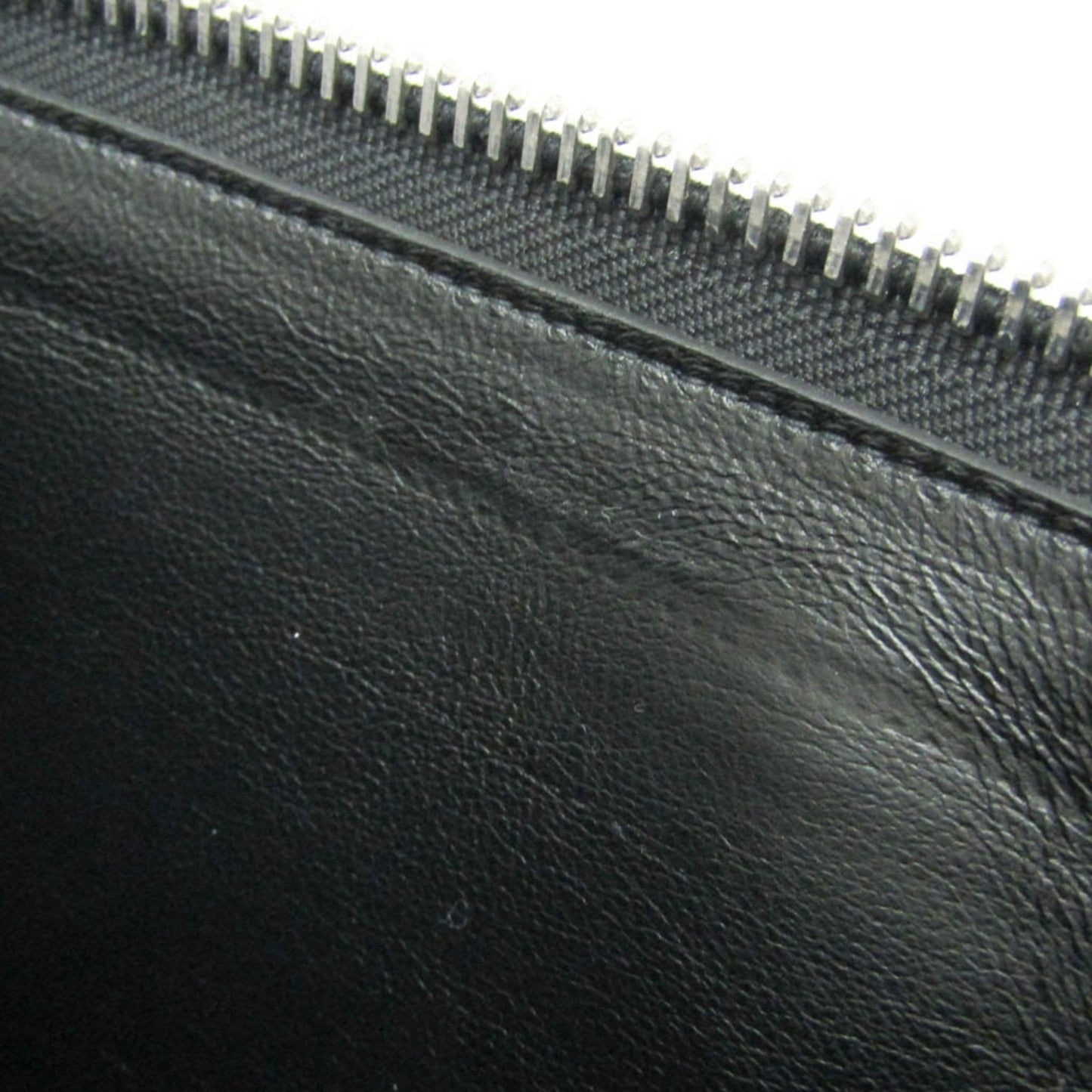 BALENCIAGA Shoulder Bag Purse LEASH CLUTCH Leather Black Authentic