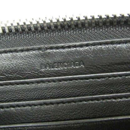 BALENCIAGA Shoulder Bag Purse LEASH CLUTCH Leather Black Authentic