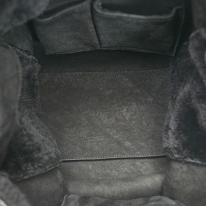 BALENCIAGA Hand Bag Tote Purse Mouton Leather Black Authentic